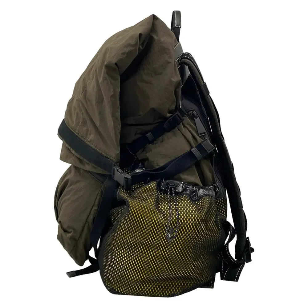 Bottega Veneta Backpack Dark Brown Black Yellow